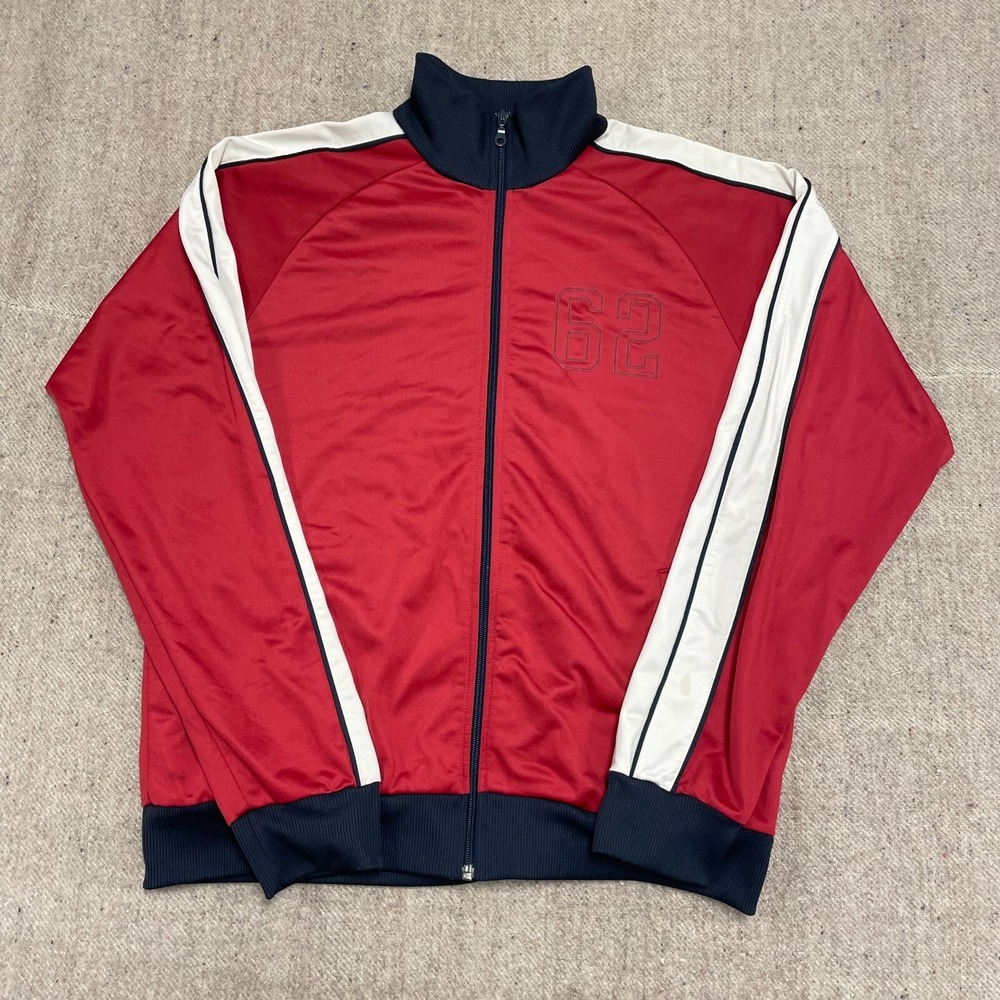 Vintage Washington Lions Zip Up Track Jacket Mens XL Red 1990s Guess